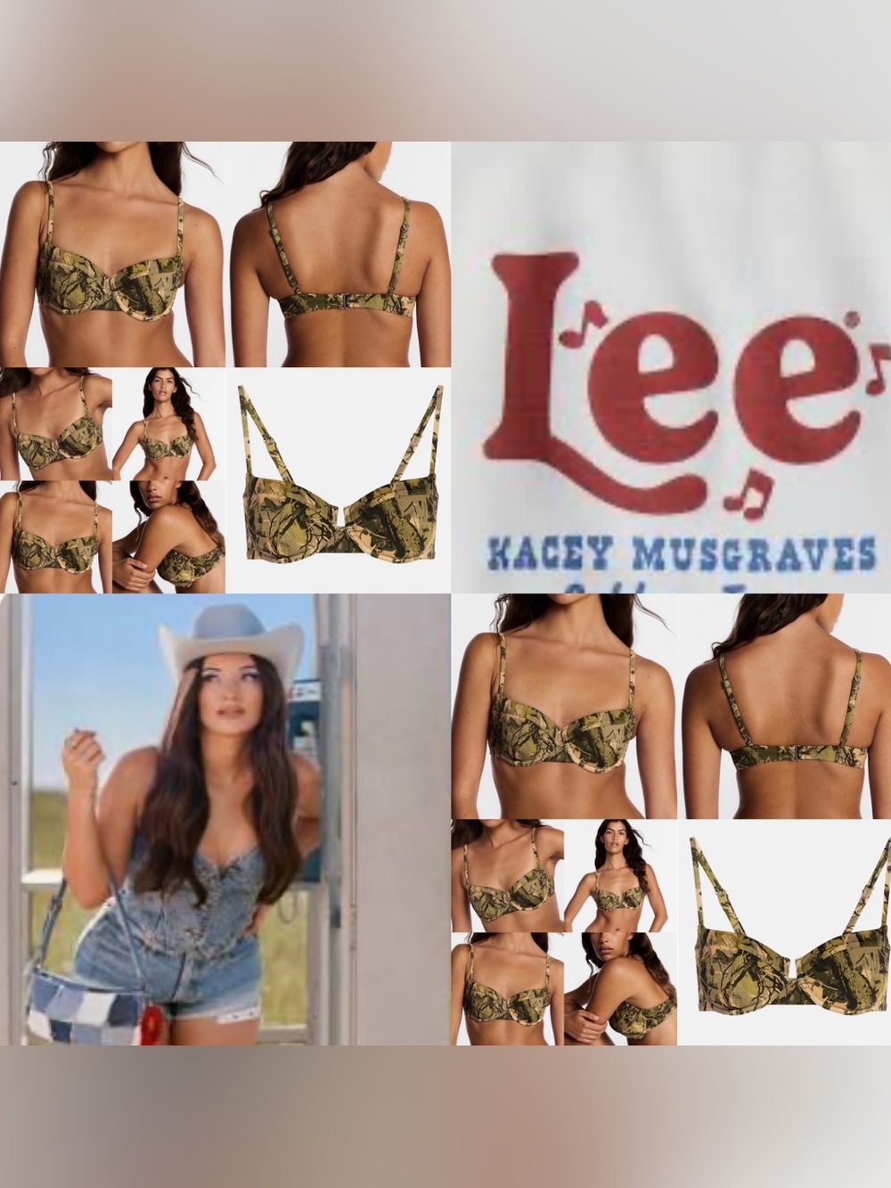 Camouflage bikini top nwt